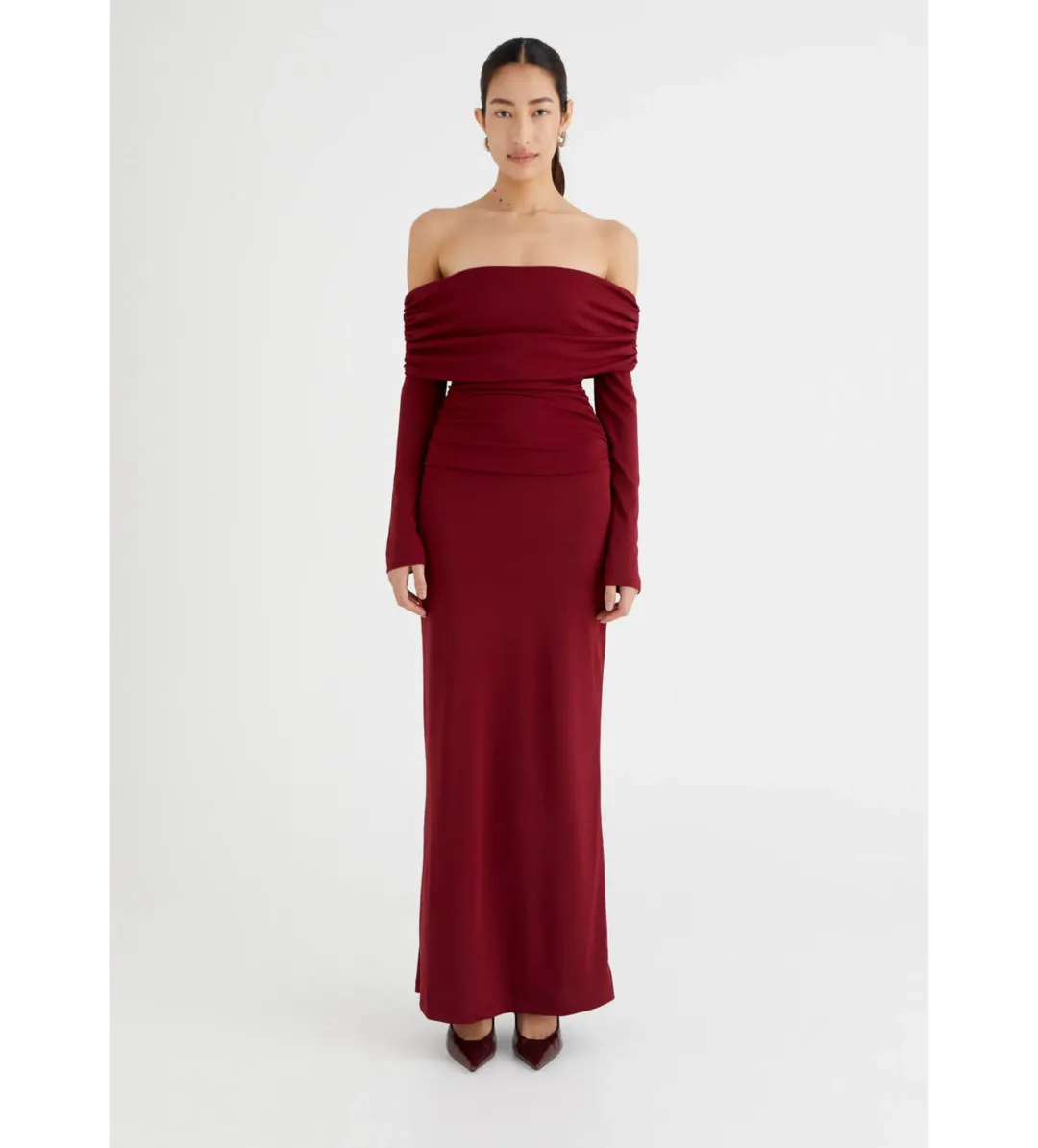 Benni Lorena Maxi Dress in Merlot Size 10 for rent on The Volte - main image