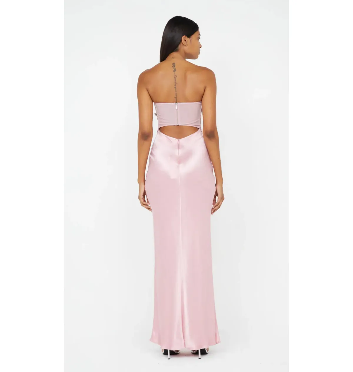 Bec & Bridge Halle Strapless Dress in Dusty Pink Size AU 6 - Image 3