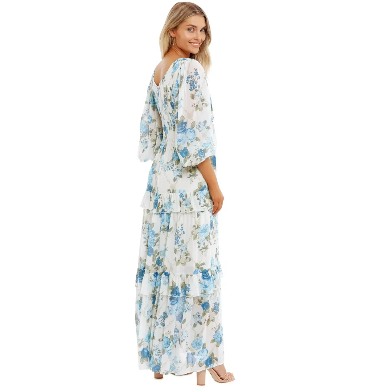 Spell Rose Garden Maxi Dress in Sapphire Size AU 6 - Image 3