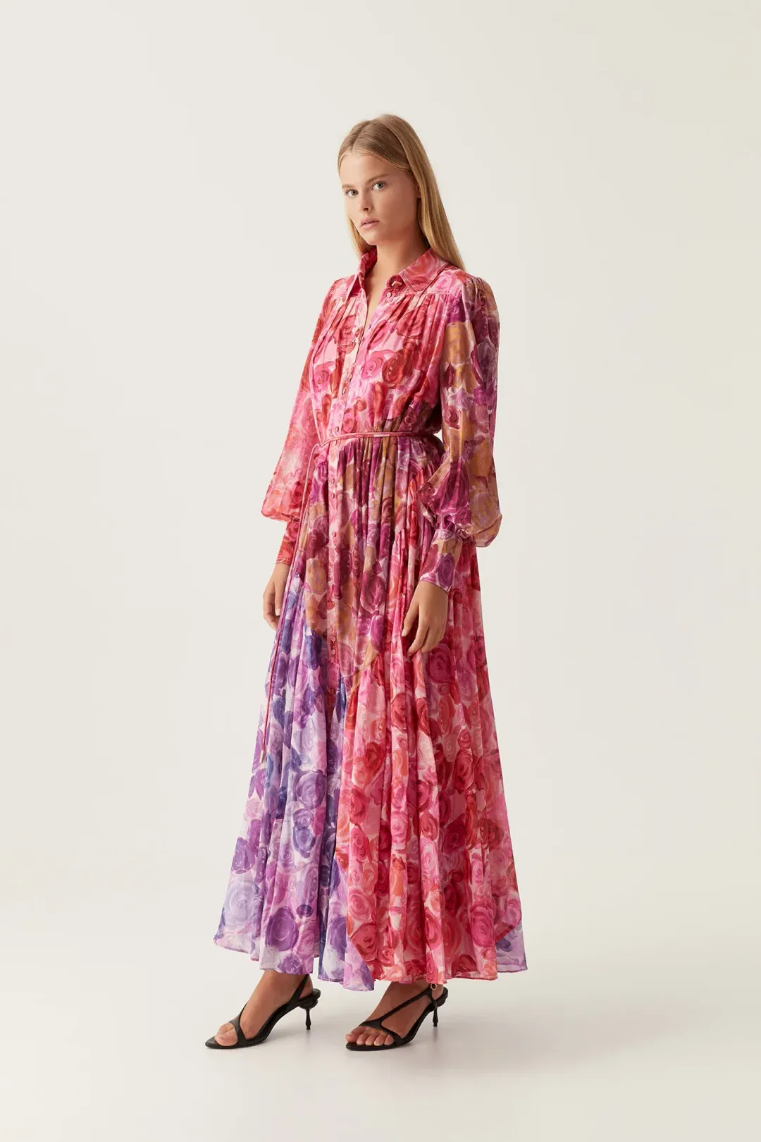 Aje Collisions Smock Maxi Dress Kaleidoscopic Rose Size AU 8 for rent on The Volte - main image