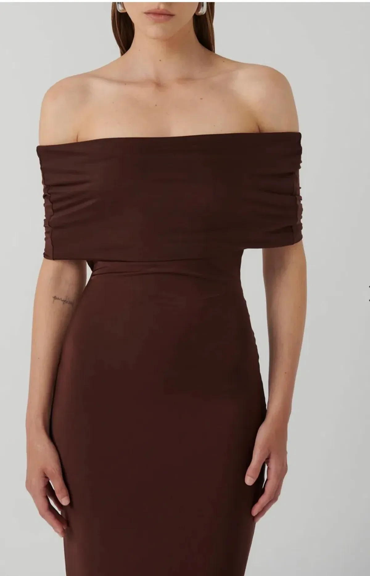 Effie Kats Viela Gown Cocoa Brown Size M / AU 10 - Image 5