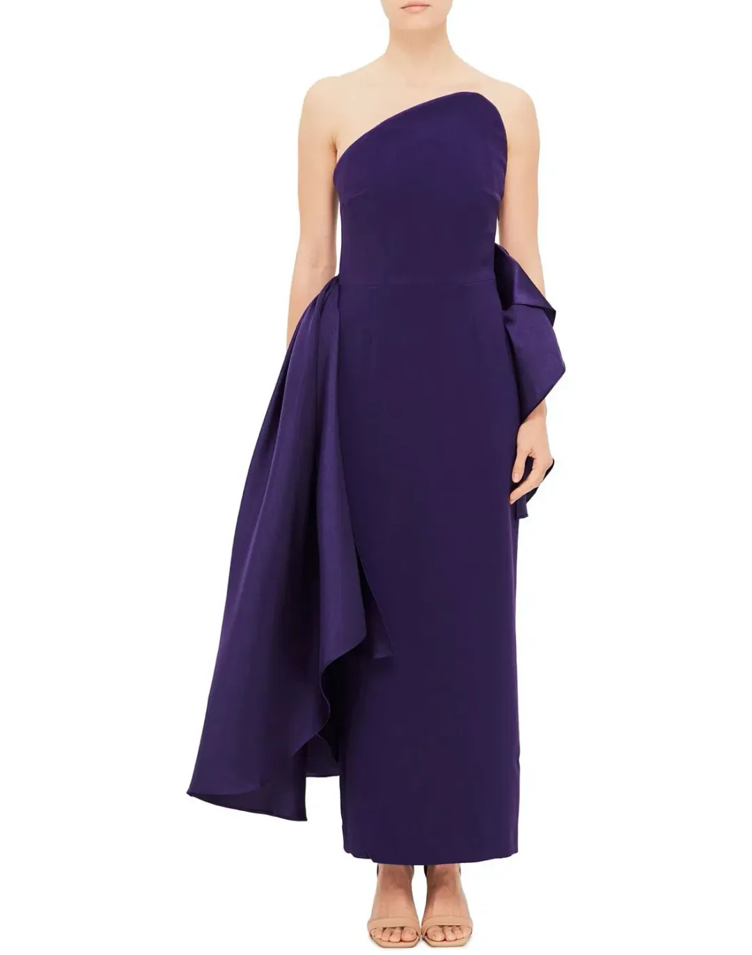 Solace London Nala Midaxi Draped Dress in Amethyst Purple Size 10 for rent on The Volte - main image