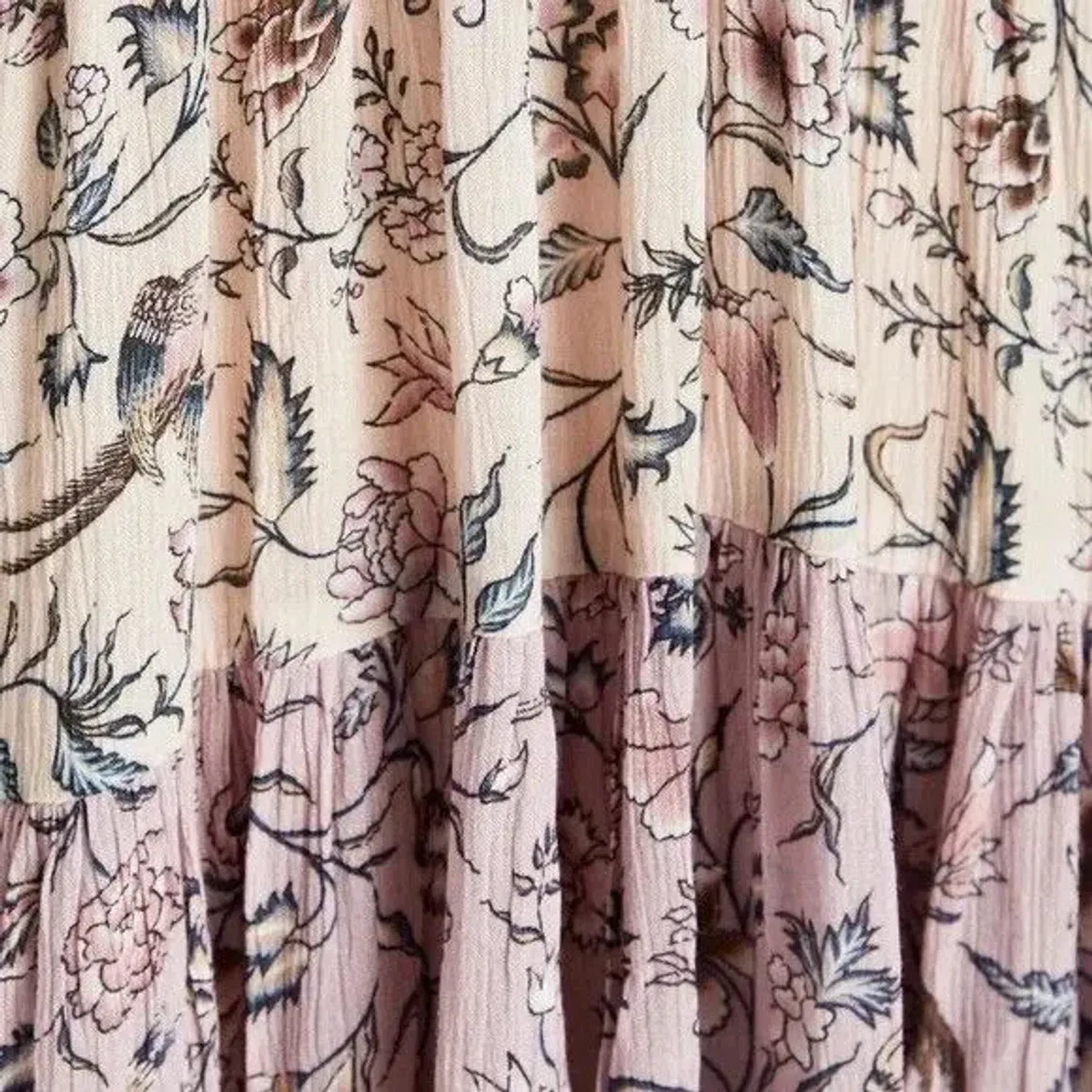 Tigerlily Livana Fabia Patchwork Long Sleeve Mini Dress Lilac Floral Size 12 - Image 4