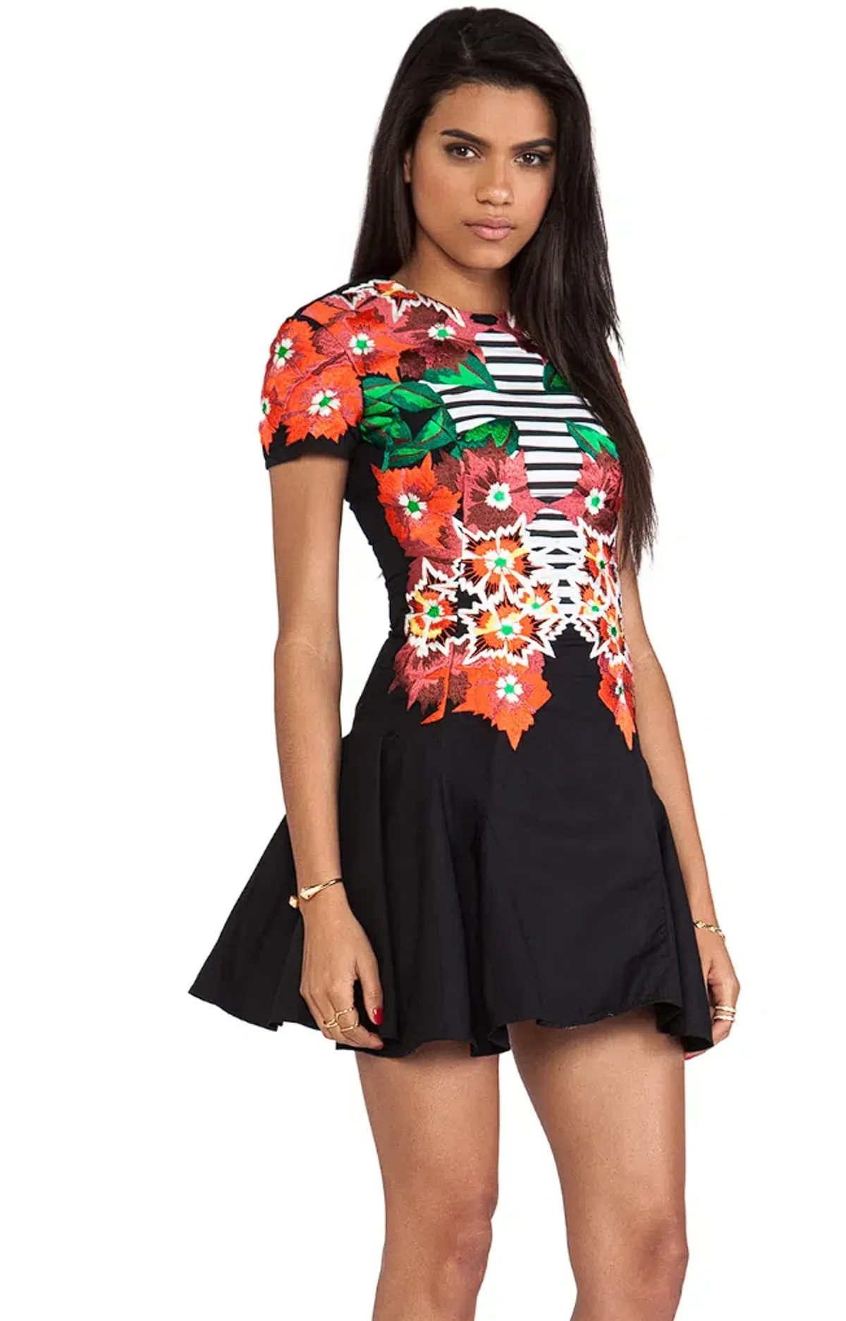 Alice McCall Earls Court Flare Skirt Mini Dress Multi Size 8 - Image 2