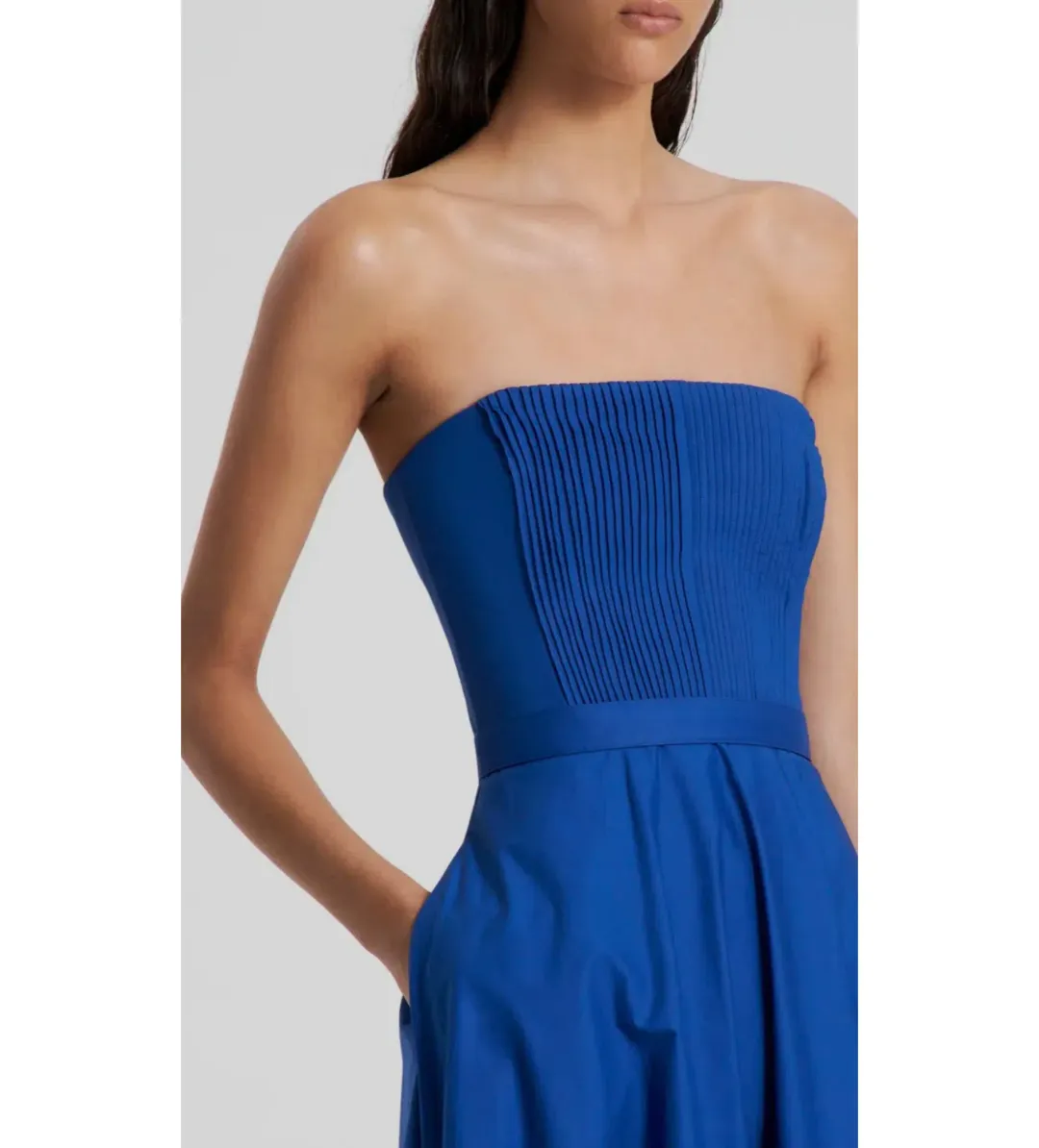 Scanlan Theodore Parachute Bustier Dress Blue Size 8 for rent on The Volte - main image