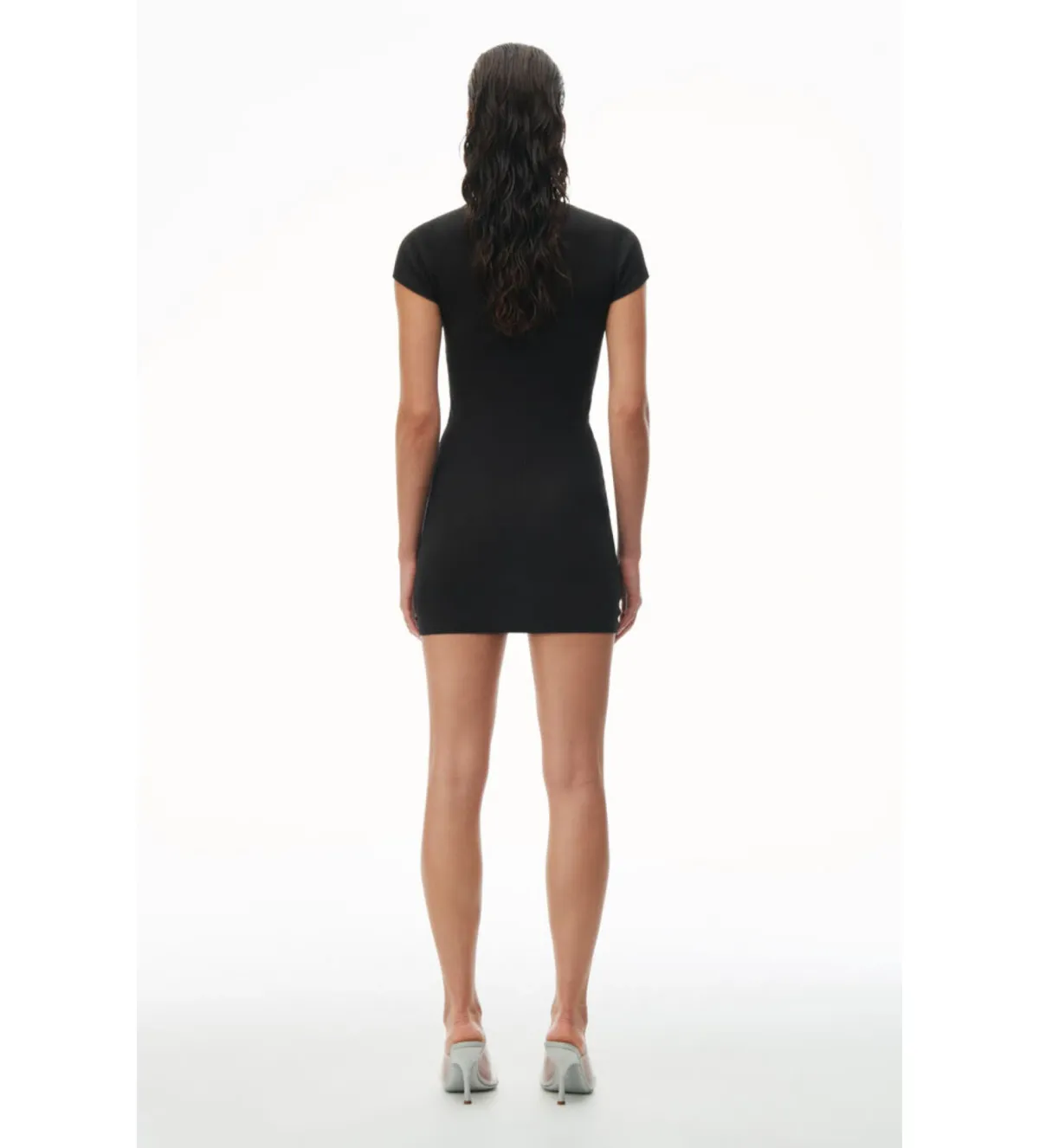 Alexander Wang Crewneck Mini Dress Black Size 6 - Image 2