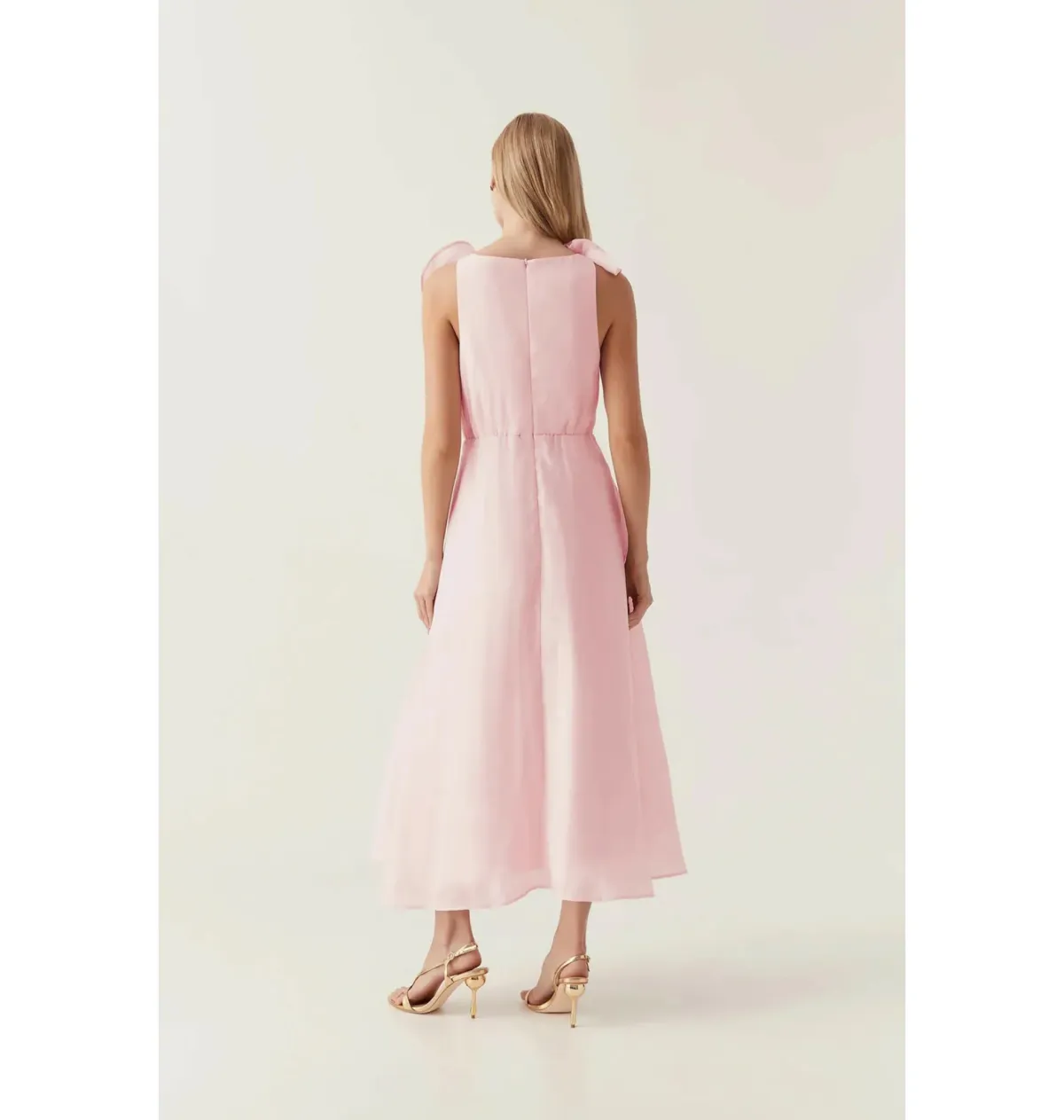 Aje Genesis Midi Dress Soft Pink Size AU 14 - Image 4