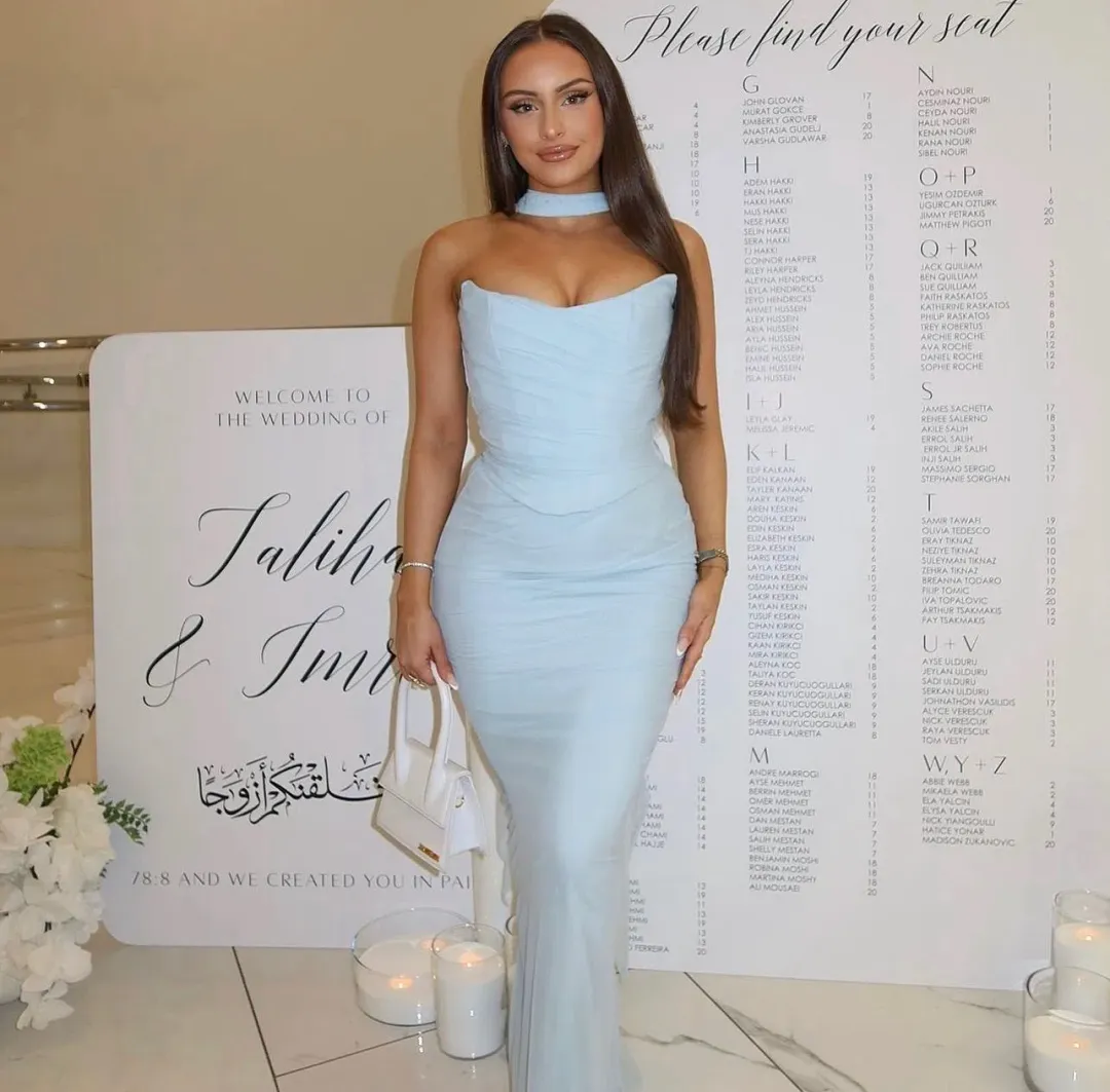 House Of CB Cassidy Fluted Maxi Dress Set Baby Blue Size AU 8 for rent on The Volte - main image