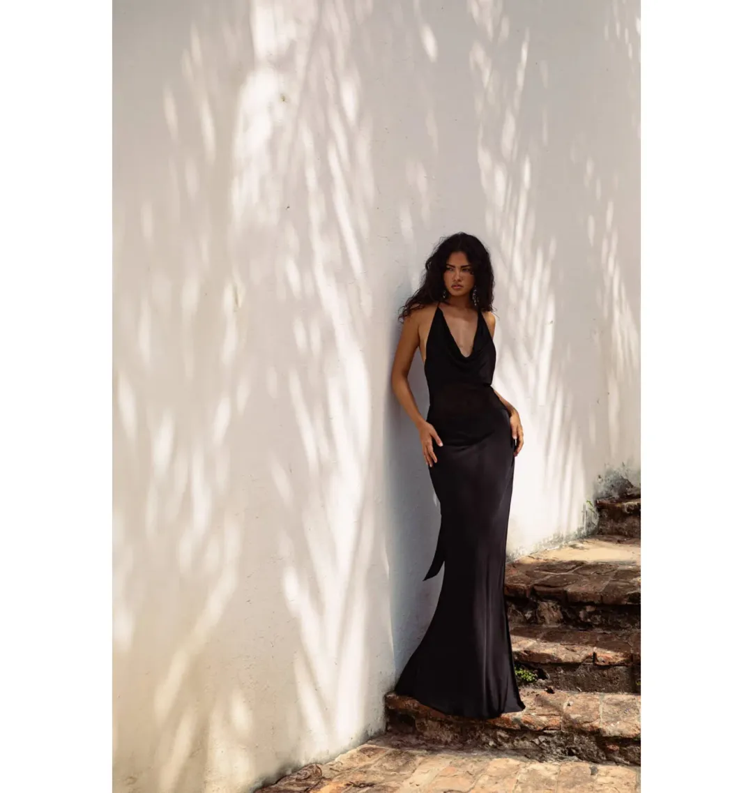 Rat & Boa Orchid Dress Black Size AU 8 for rent on The Volte - main image