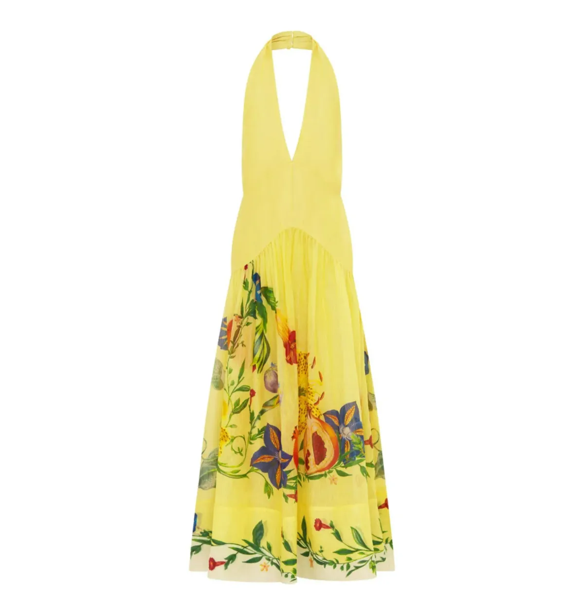 Alemais Dahlia Halter Gown Lemon Size AU 8 - Image 4