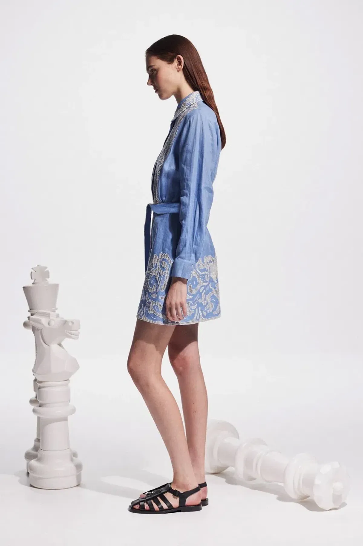 Alemais Arion Mini Dress Cornflower Blue Size AU 10  - Image 14