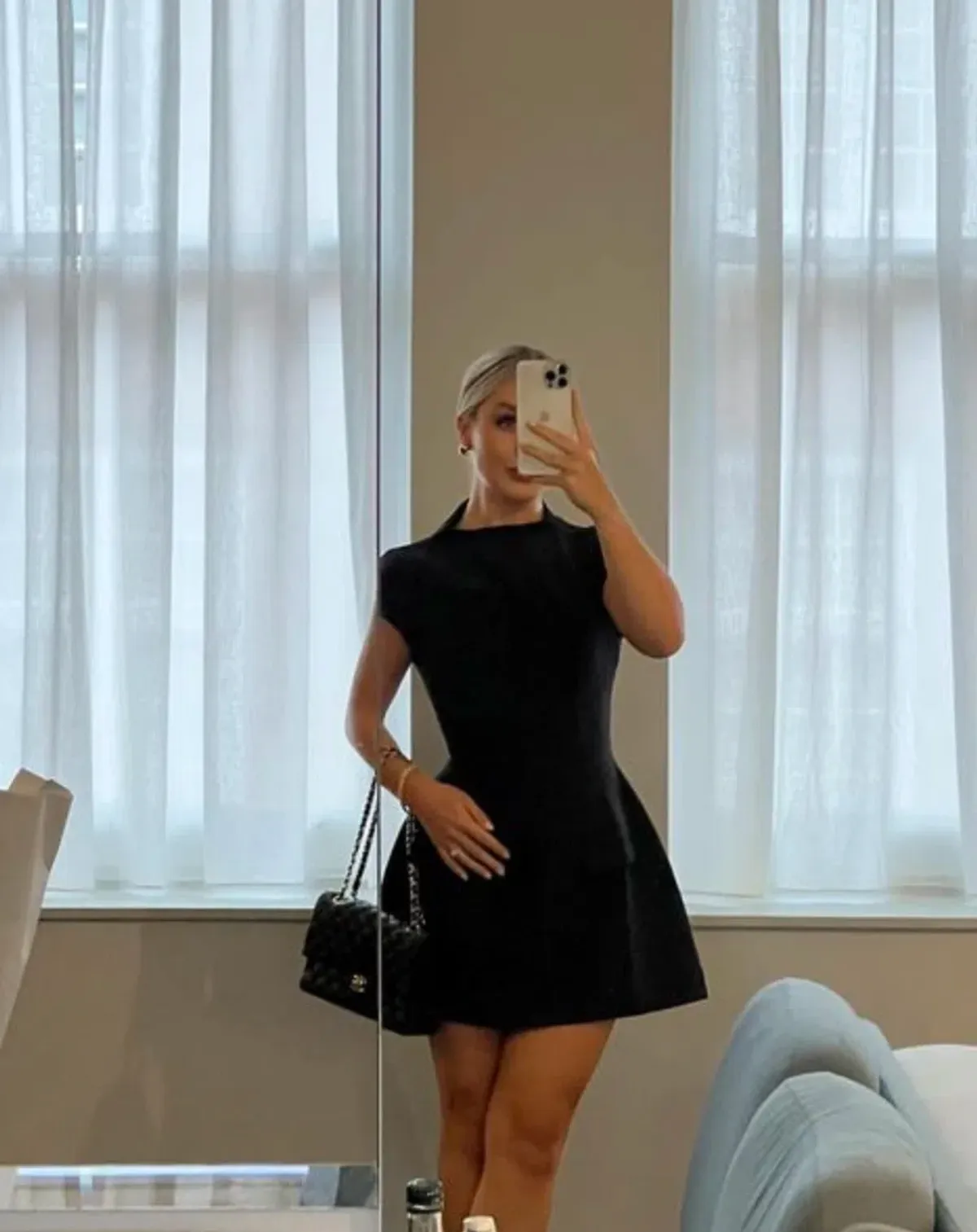 Odd Muse Cap Sleeve Mini Dress Black Size XS / AU 6  - Image 5