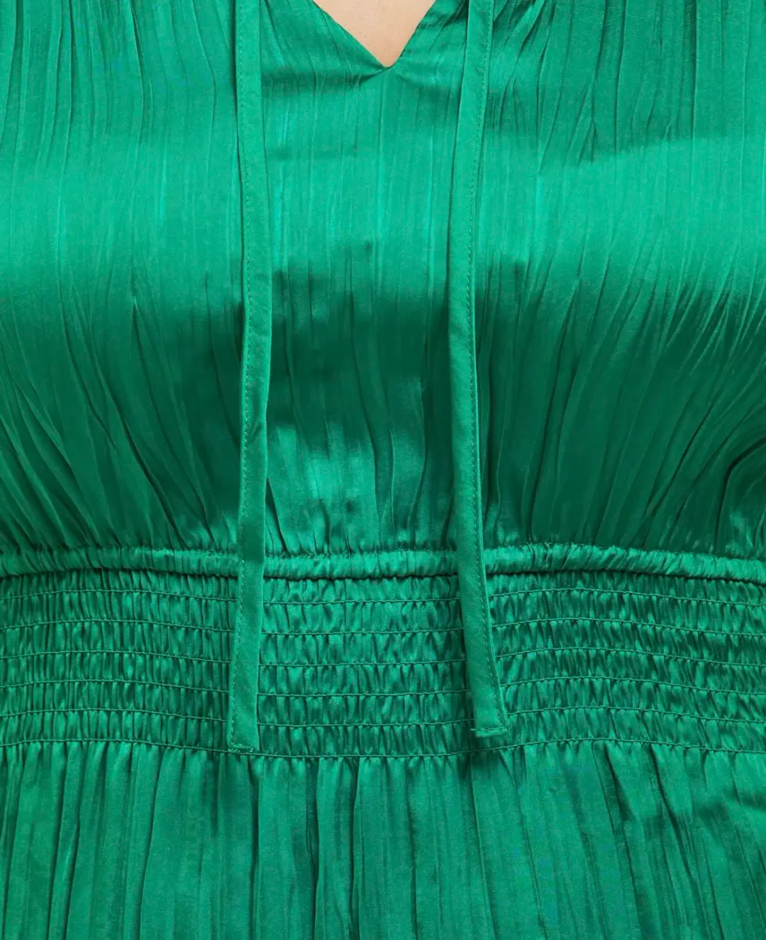 Estelle Clothing Nina Shirred Dress Green Size AU 20 for rent on The Volte - main image