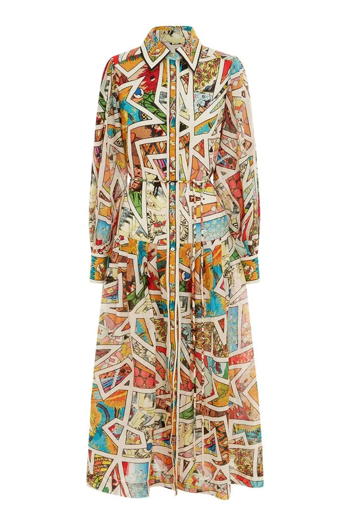 Alemais Star Man Midi Shirtdress Multi Size 10 AU - Image 12