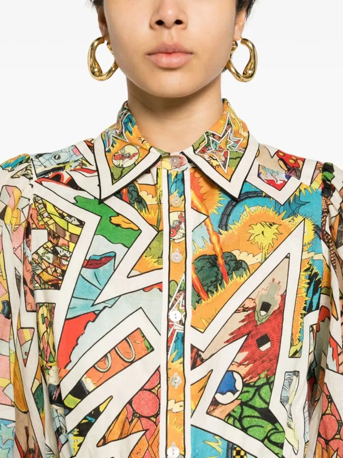 Alemais Star Man Midi Shirtdress Multi Size 10 AU - Image 5