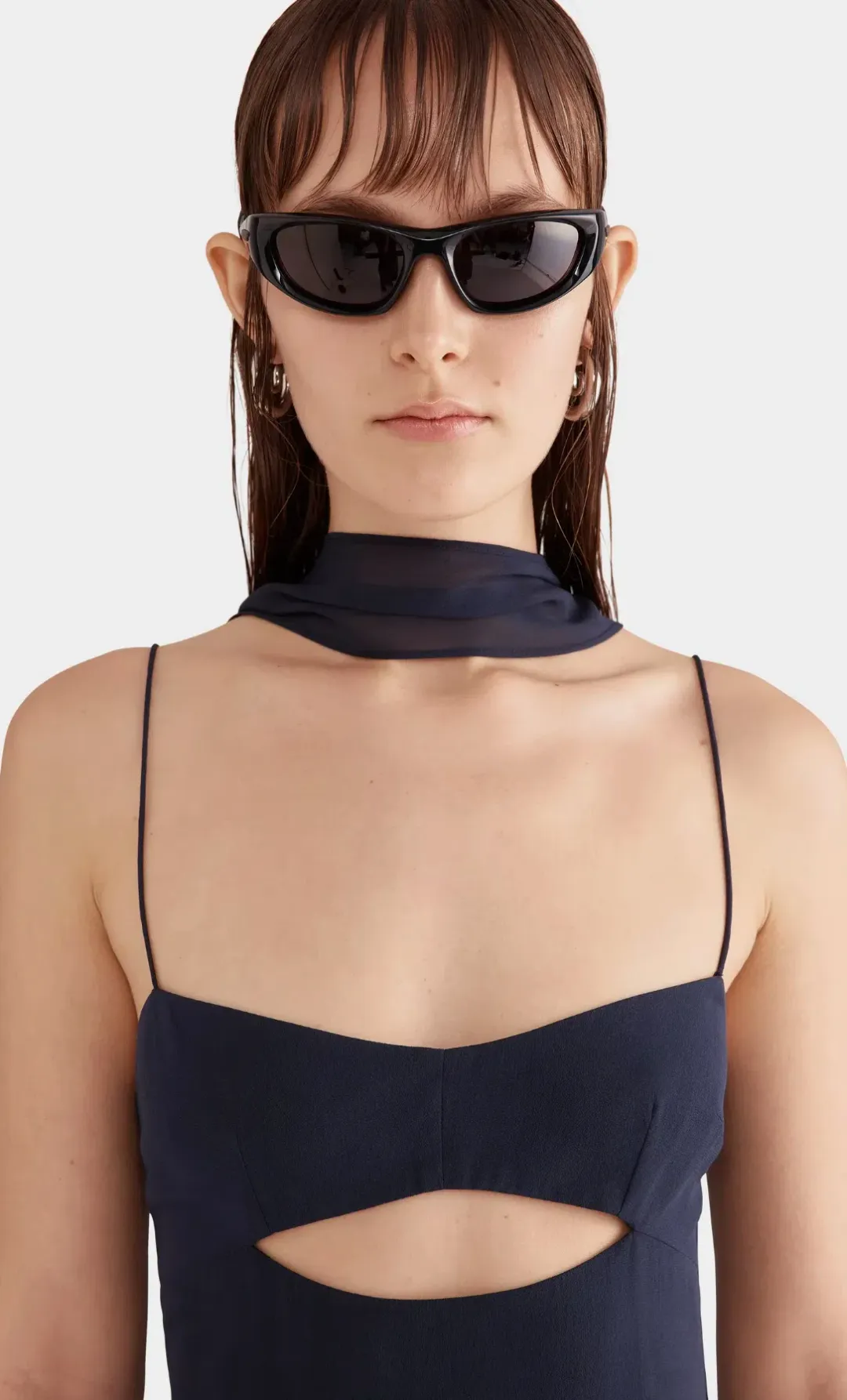 Venroy Silk Scarf Dress Ink Size S / AU 8 for rent on The Volte - main image