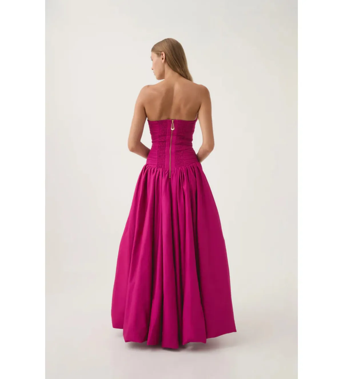 Aje Violette Bubble Hem Maxi Dress in Deep Magenta Size AU 6 - Image 3