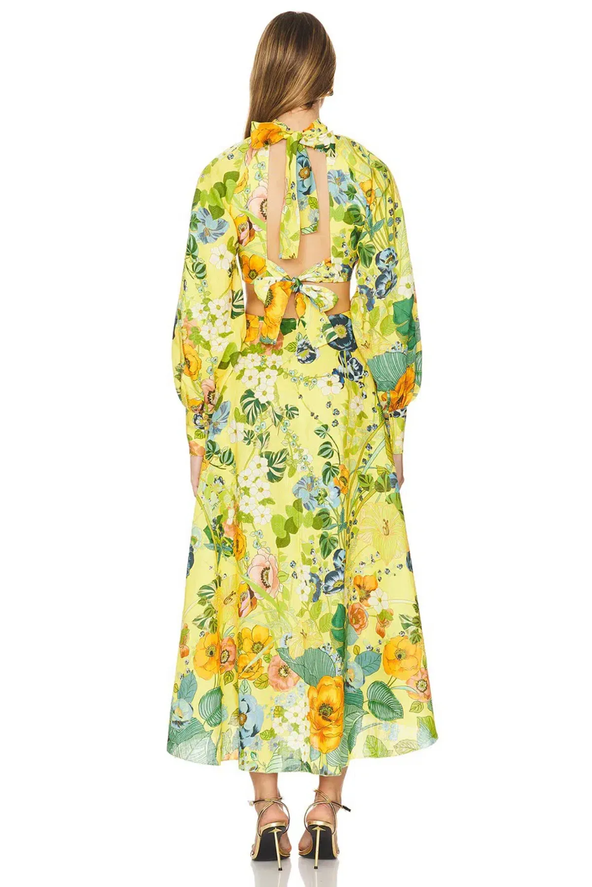 Alemais Cresida Cut Out Midi Dress Multi Size 10 - Image 3