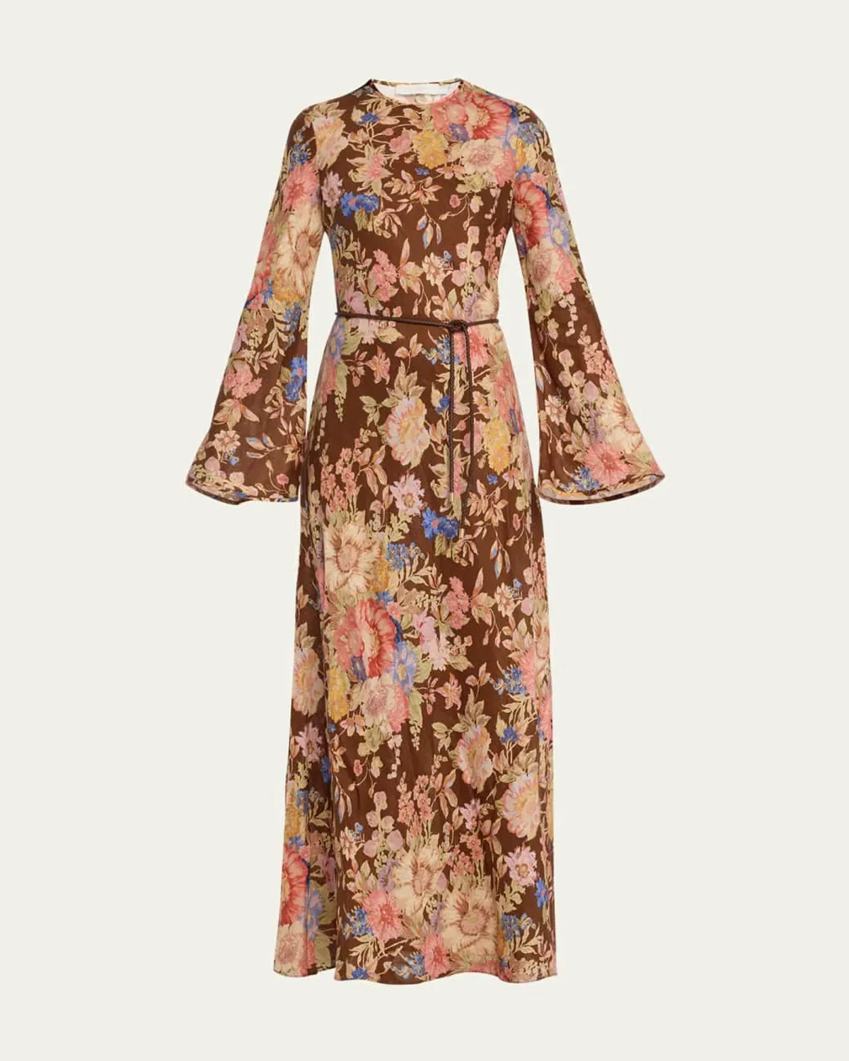 Zimmermann August Bias Maxi Dress Chocolate Floral Size 4 / AU 16 - Image 7