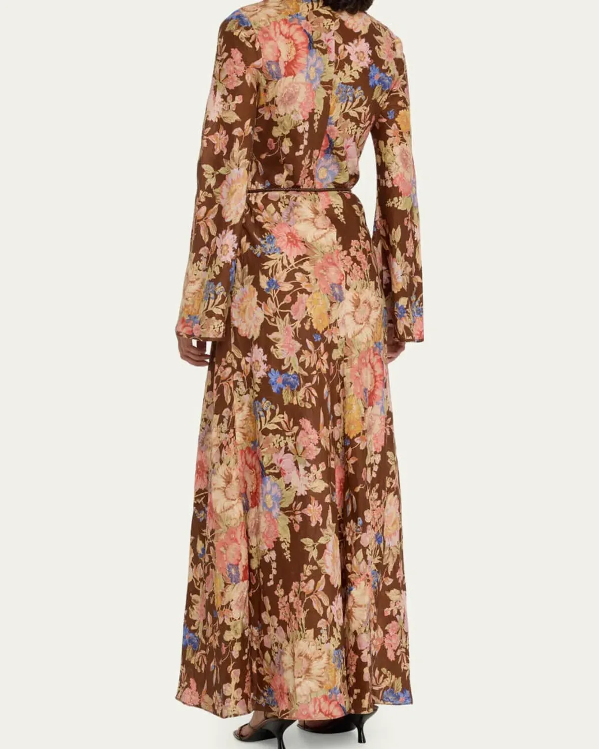 Zimmermann August Bias Maxi Dress Chocolate Floral Size 4 / AU 16 - Image 5