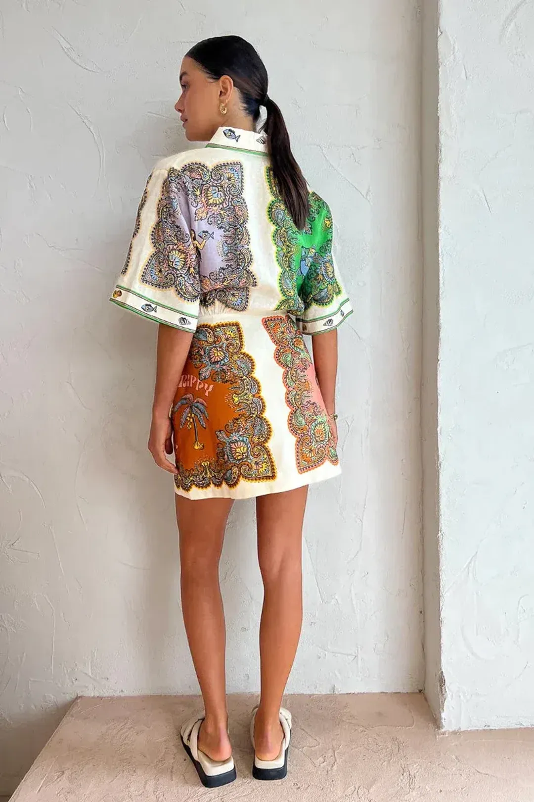 Alemais Trippy Troppo Mini Dress Multi Size 12 for rent on The Volte - main image