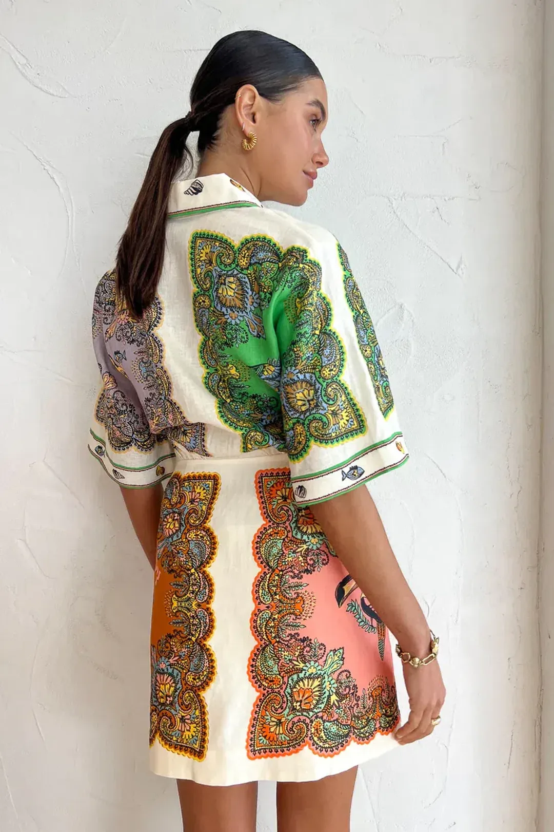 Alemais Trippy Troppo Mini Dress Multi Size 12 for rent on The Volte - main image