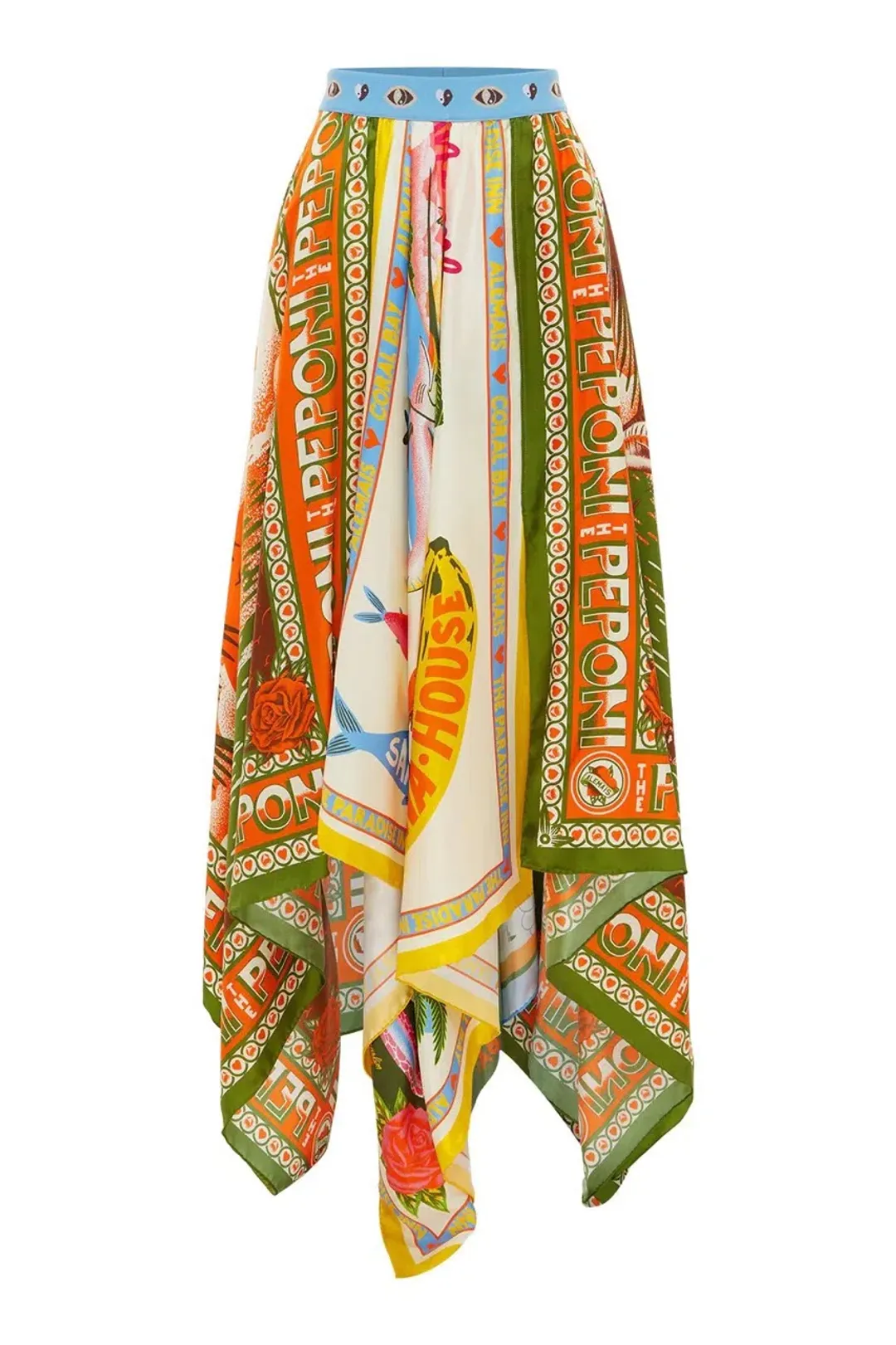 Alemais Samaki Scarf Top & Paradiso Silk Scarf Skirt Set Multi Size 10 AU for rent on The Volte - main image