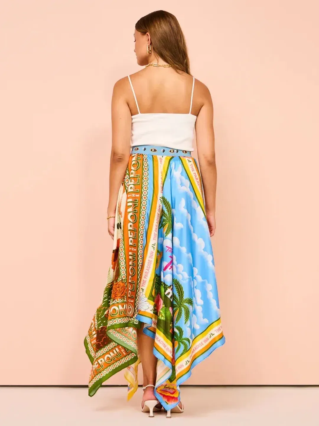 Alemais Samaki Scarf Top & Paradiso Silk Scarf Skirt Set Multi Size 10 AU for rent on The Volte - main image