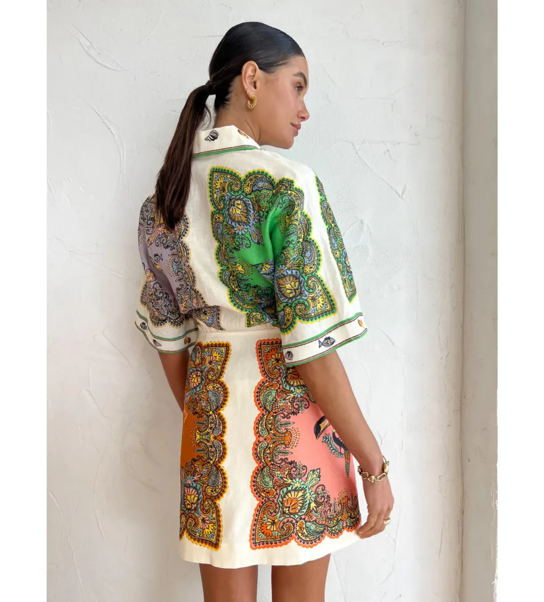 Alemais Trippy Troppo Mini Dress Multi Size AU 14 for rent on The Volte - main image