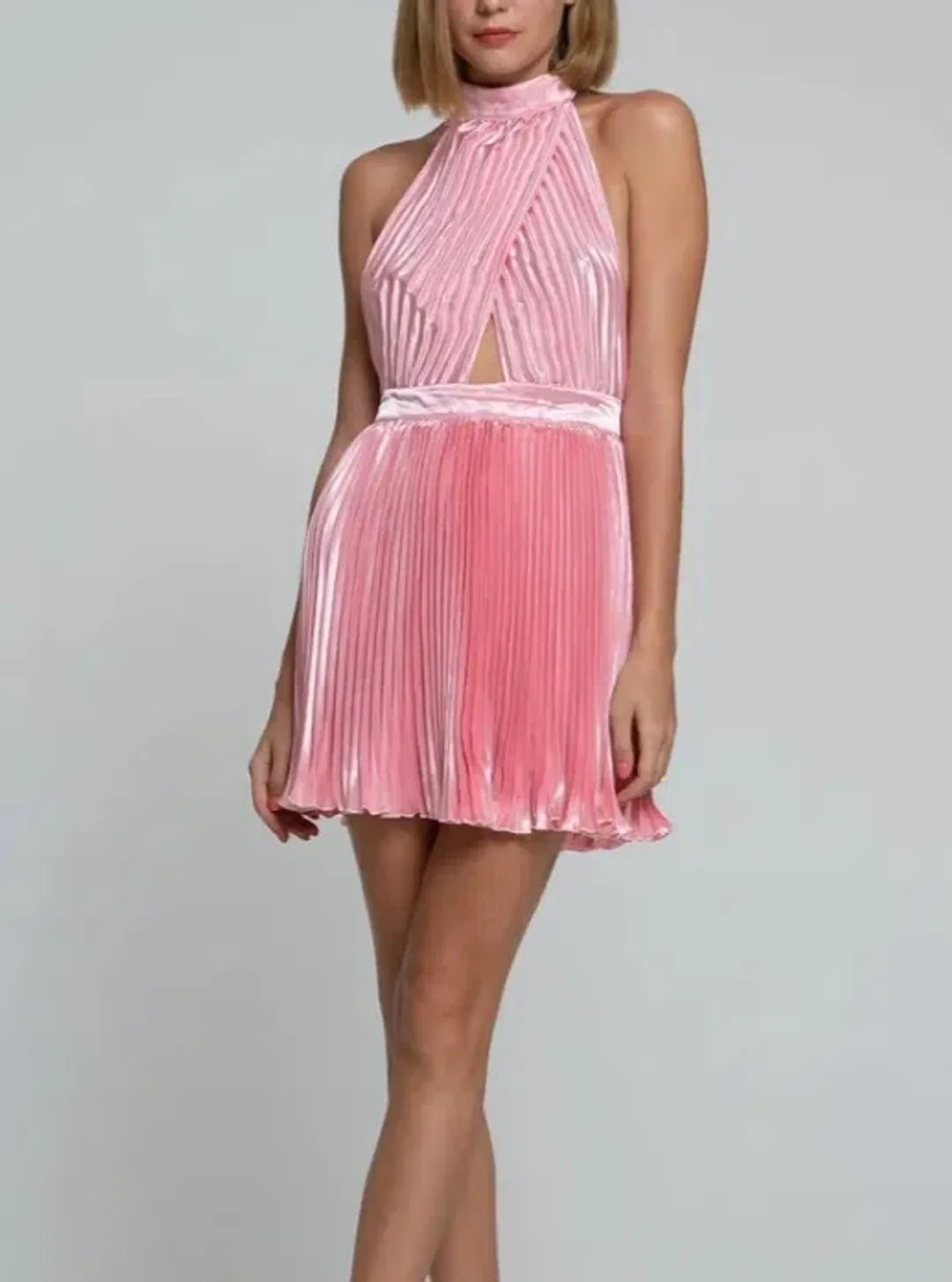 L'idee Renaissance Mini Dress Pink Size 10 for rent on The Volte - main image