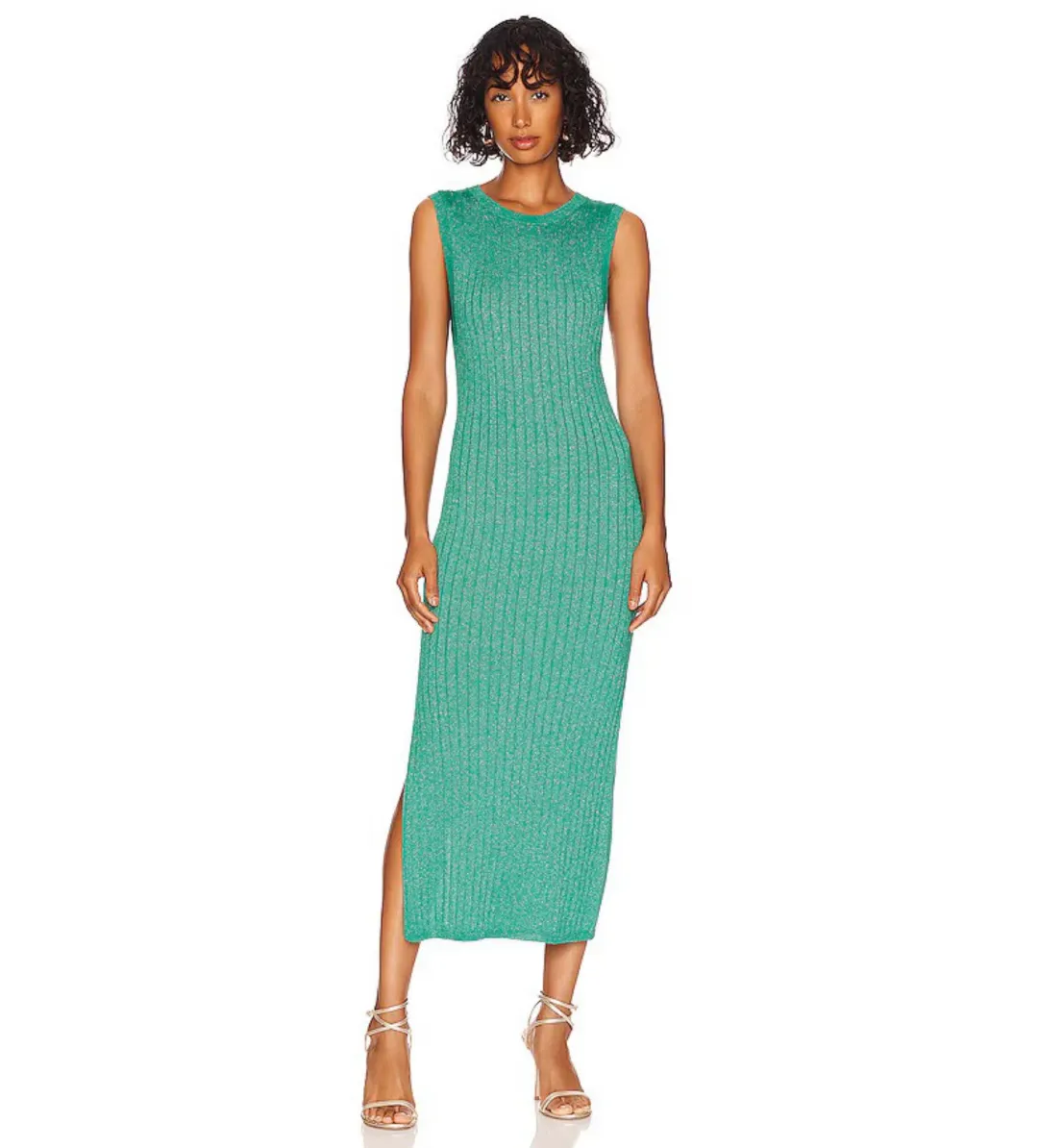 Spell Mercury Knit Maxi Dress Emerald Size 8 for rent on The Volte - main image