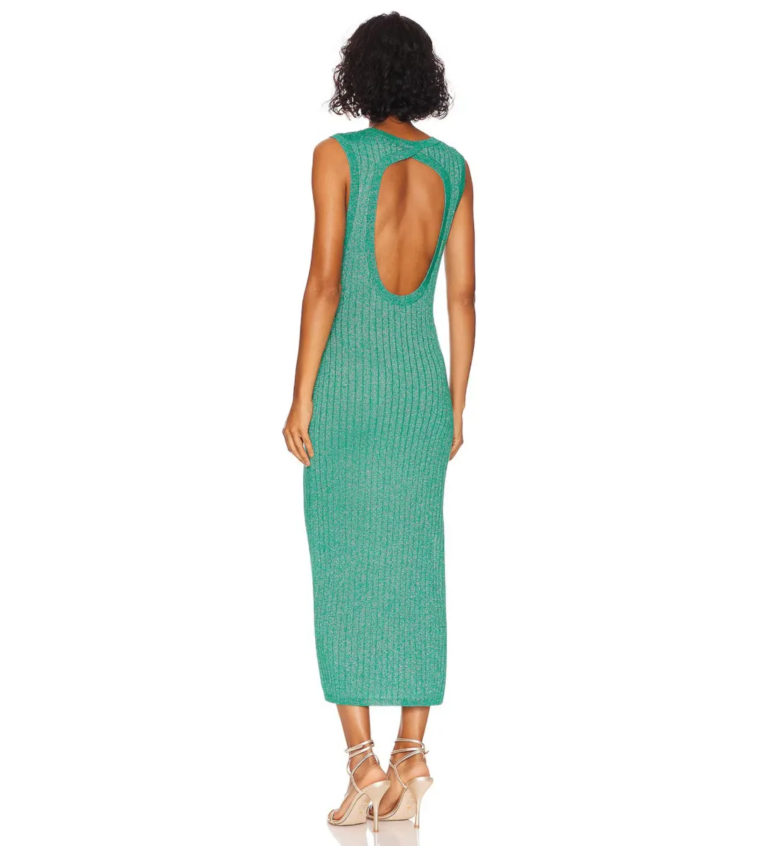 Spell Mercury Knit Maxi Dress Emerald Size 8 for rent on The Volte - main image