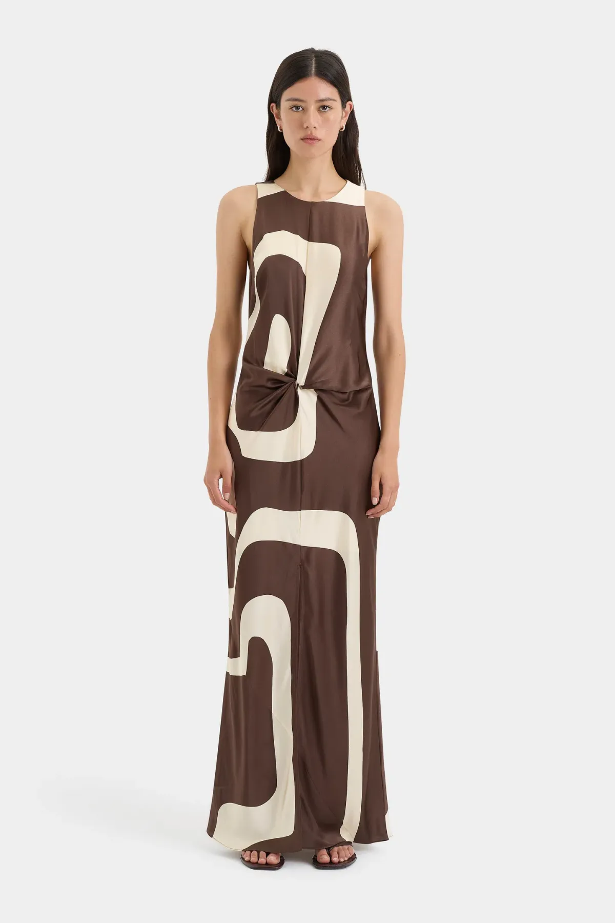 Sir the Label Freddie Twist Midi Dress Poster Print Size 8 - Image 1