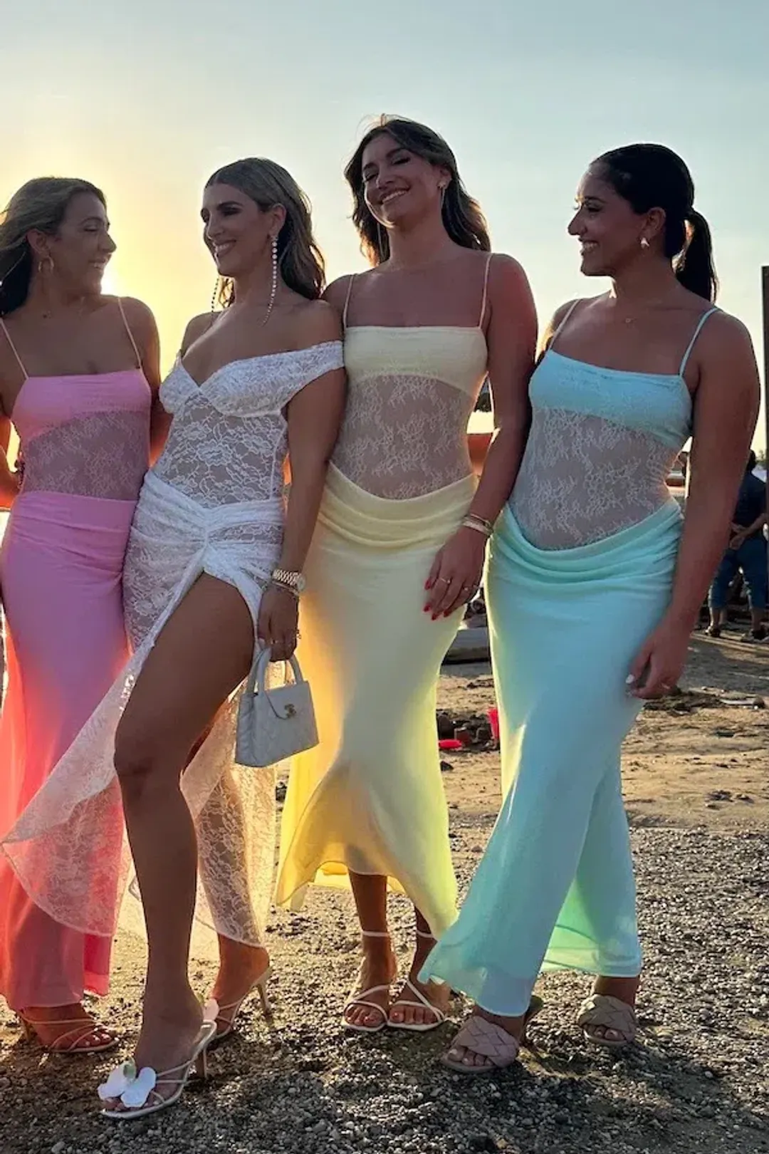 Benni Gabriel Maxi Dress Lemon Sorbet Size 6 for rent on The Volte - main image