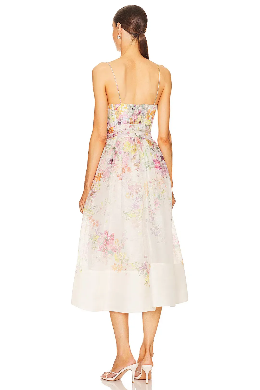 Zimmermann Natura Corset Midi Dress Kaleidoscope Garden Size 3 / AU 14 for rent on The Volte - main image