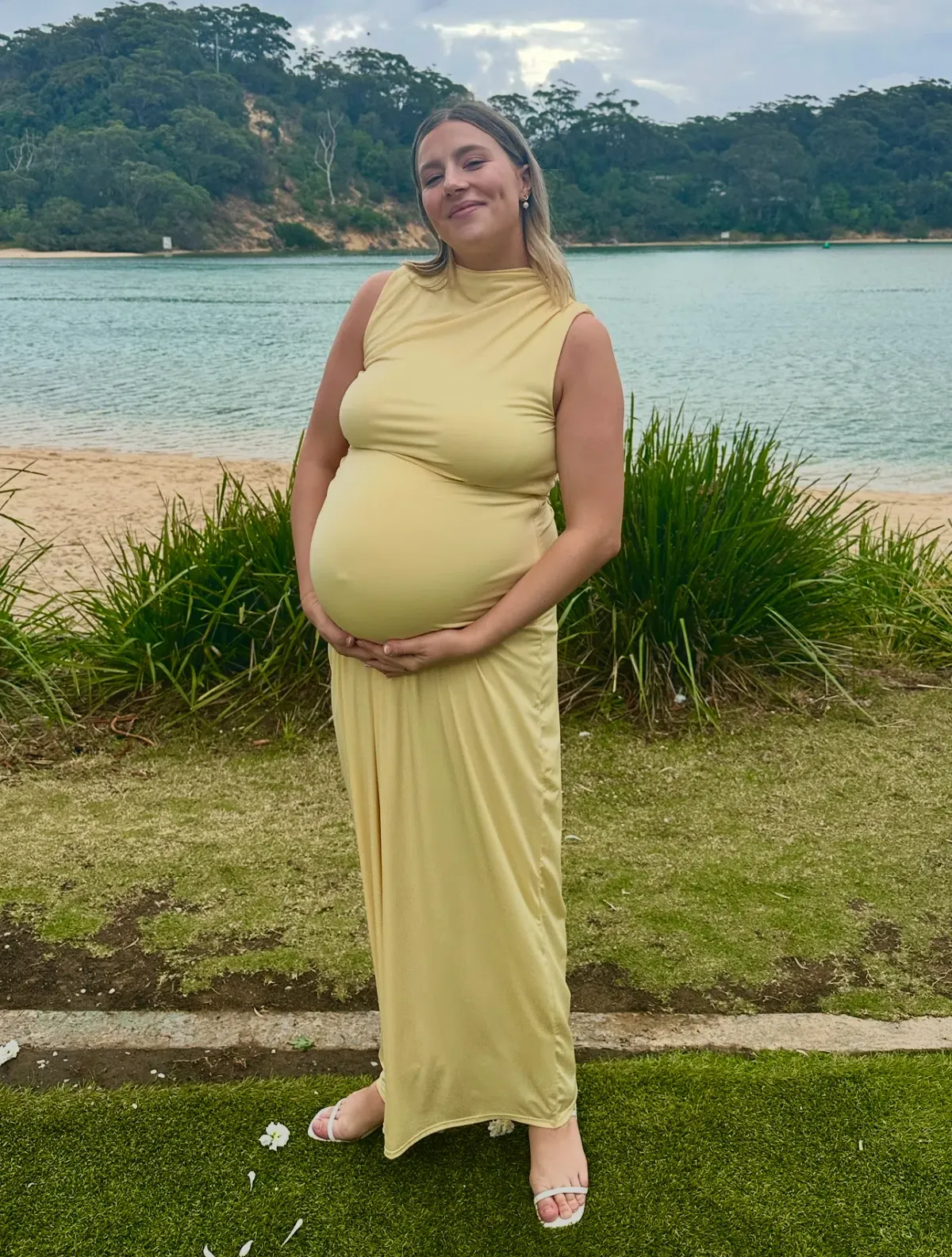 Perfect Stranger Rosewood High Neck Maxi Dress Lemon Size XL / AU 14 - Image 4