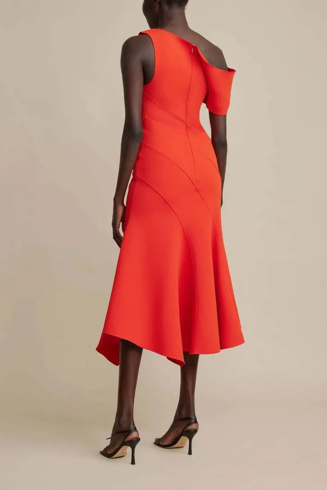 Acler Corbyn Midi Dress Poppy Red Size 14 for rent on The Volte - main image