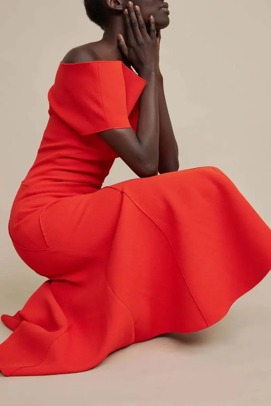 Acler Corbyn Midi Dress Poppy Red Size 14 for rent on The Volte - main image