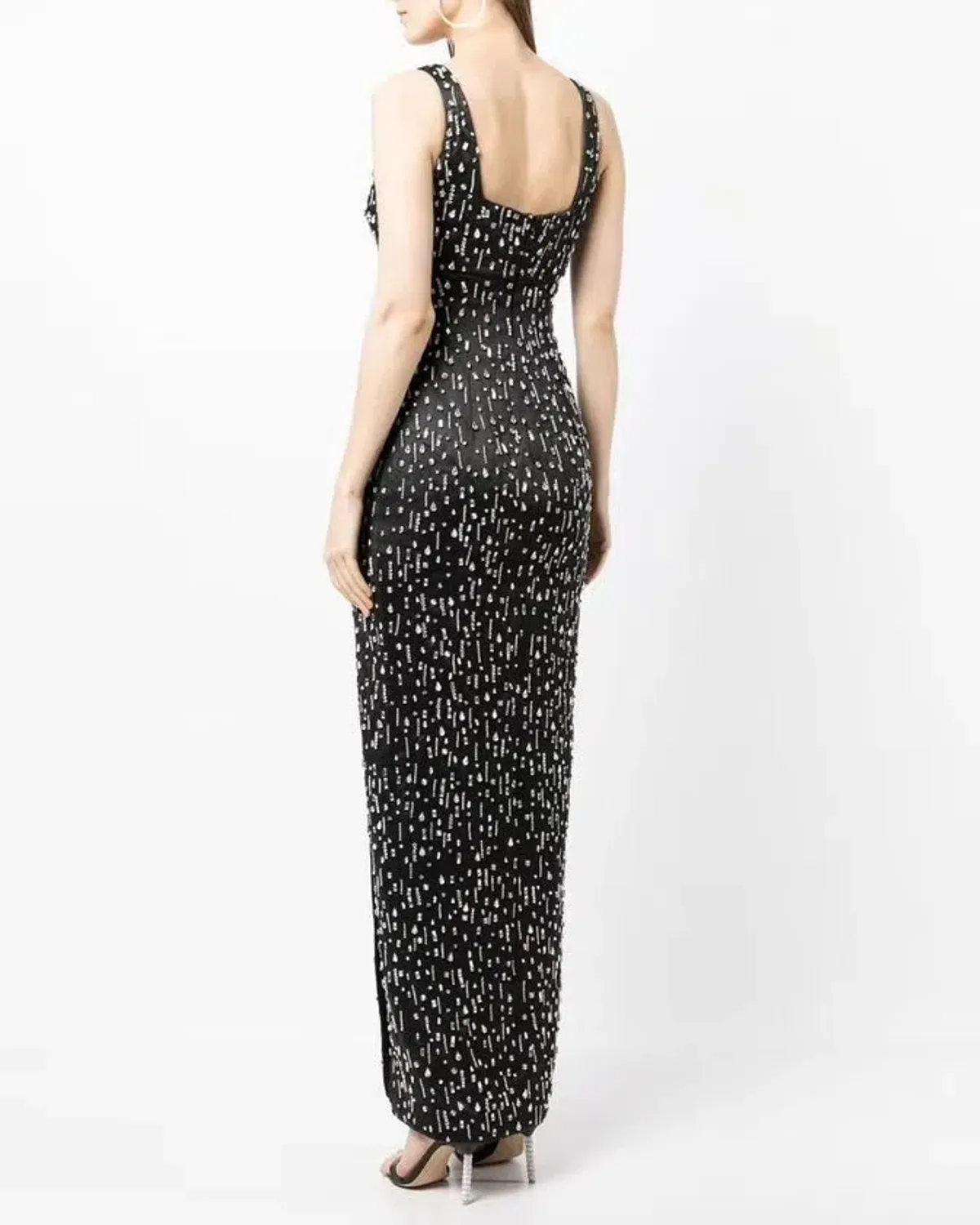 Rachel Gilbert Emile Crystal Embellished Sleeveless Gown Black Size 10 - Image 2