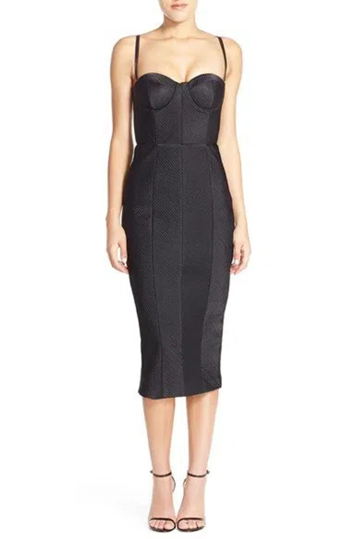 Misha Byanca Corset Midi Dress Black Size 6/XS - Image 2