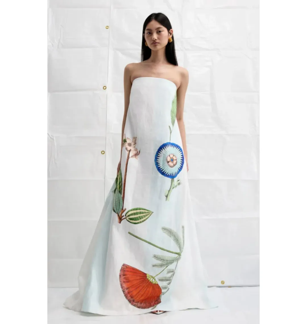 Oroton Grand Floral Gown Print Size AU 12  for rent on The Volte - main image