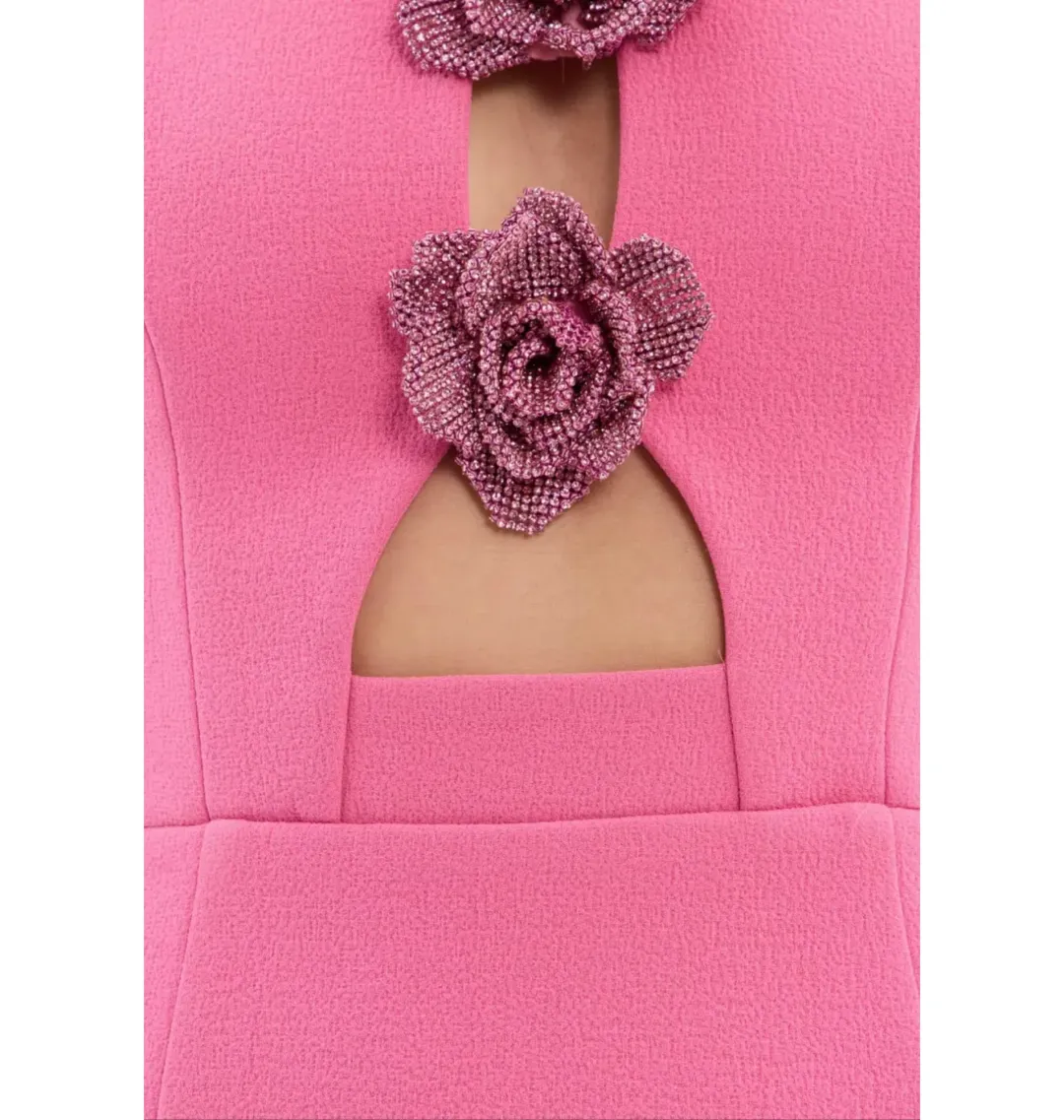 Rebecca Vallance Aubree Flower Mini Dress in Rose Size AU 12 for rent on The Volte - main image