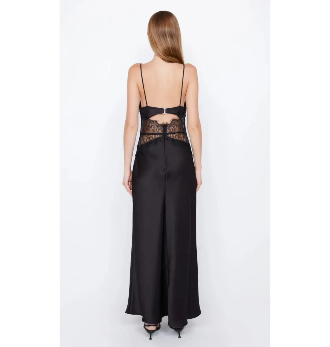 Bec & Bridge Camille Maxi Dress Black Size AU 8 for rent on The Volte - main image