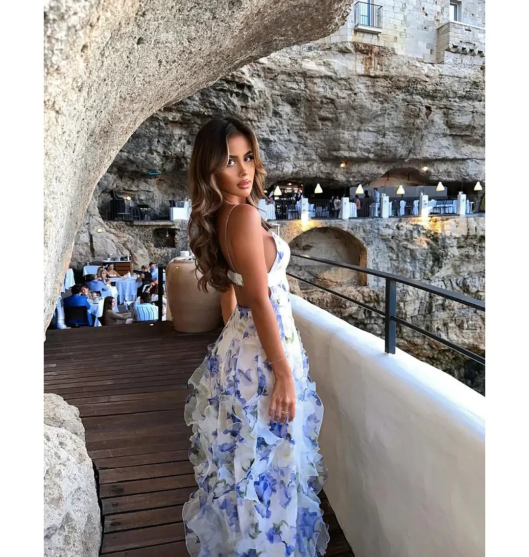 Menti Iris flower Maxi Dress Floral Size AU 10-12 for rent on The Volte - main image