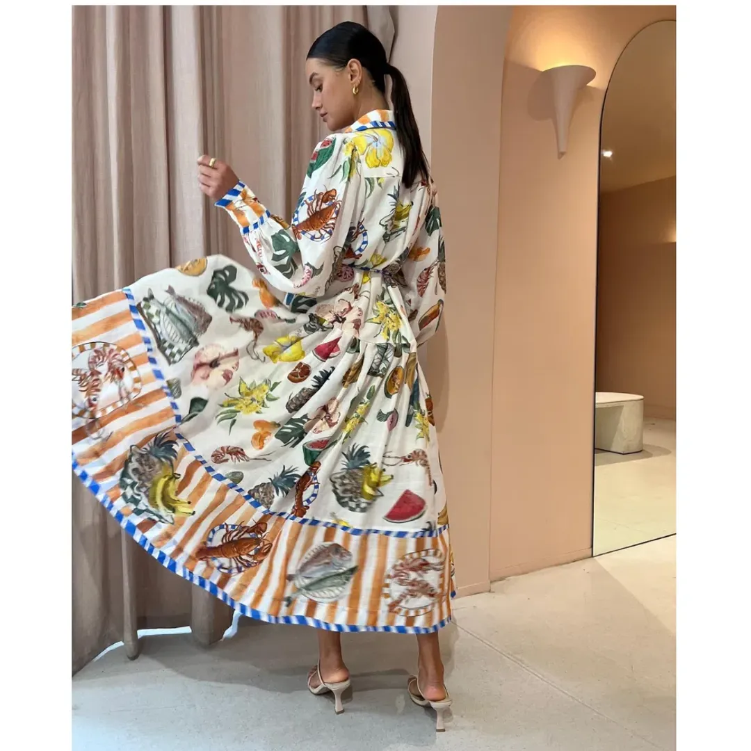 Alemais Theo Shirtdress Multi Size AU 6 for rent on The Volte - main image