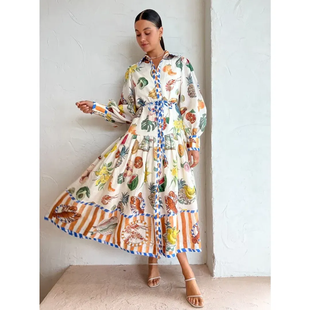 Alemais Theo Shirtdress Multi Size AU 6 for rent on The Volte - main image