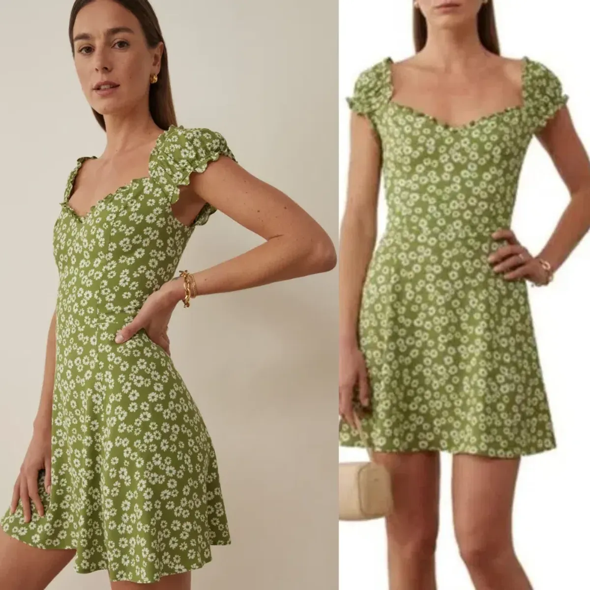 Reformation Pacey Dress Lemon Print Size AU 12 - Image 7