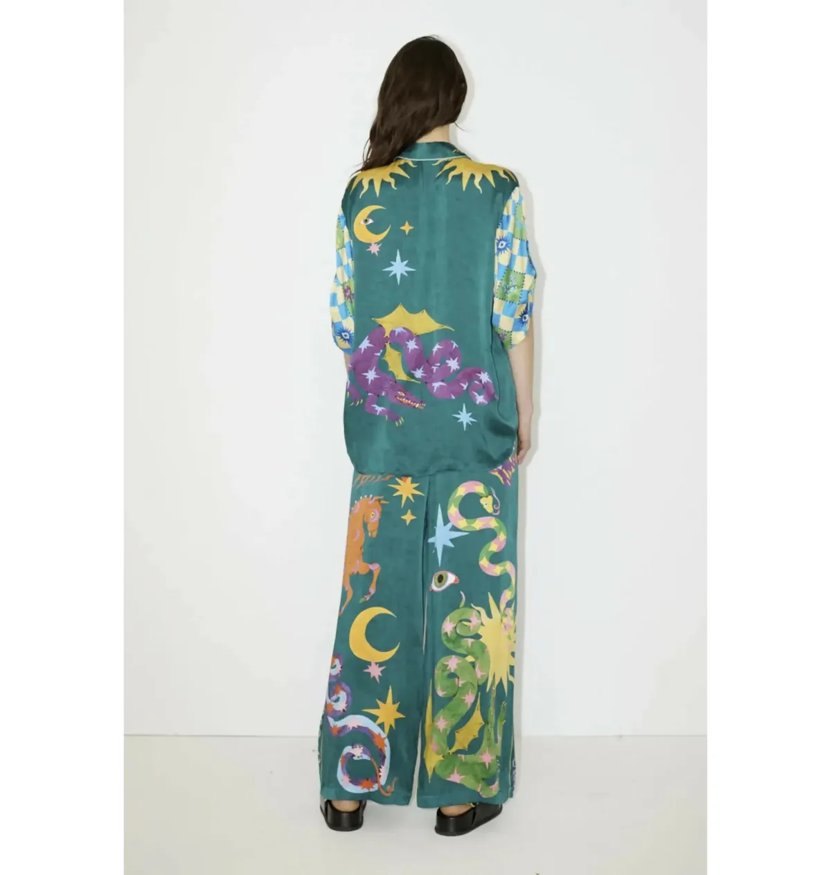 Alemais Guardian Silk Shirt and Pant Set Print Size AU 6 - Image 2