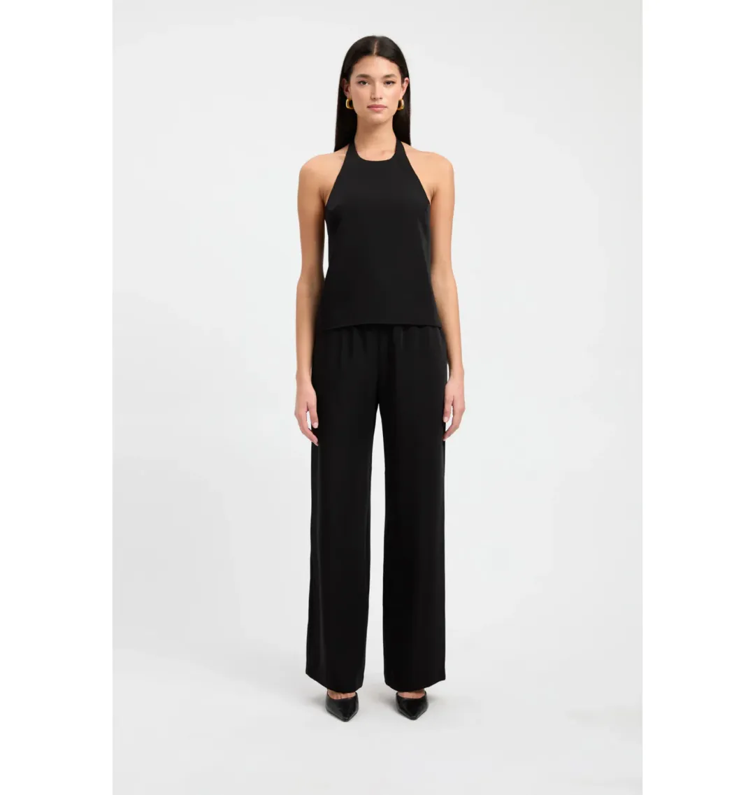 Kookai Maria Core Top and Wide Leg Pant Black for rent on The Volte - main image