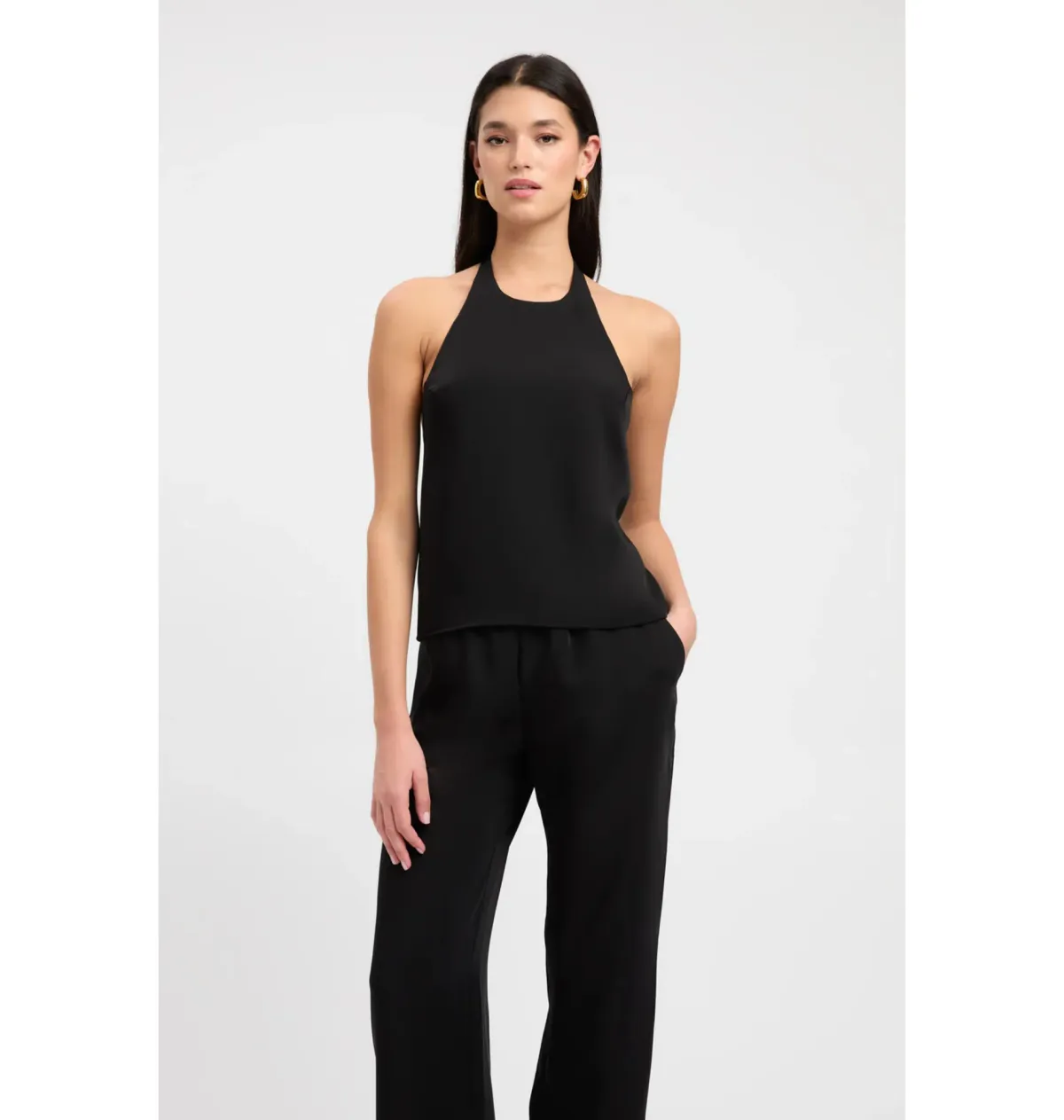 Kookai Maria Core Top and Wide Leg Pant Black - Image 2